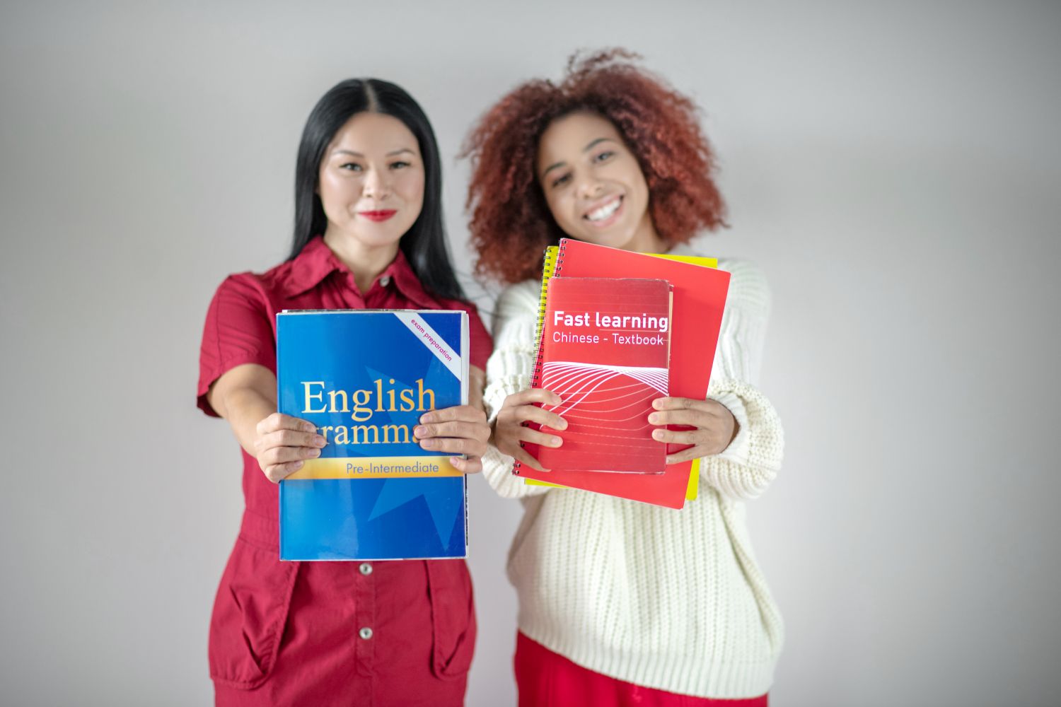 People holding English course